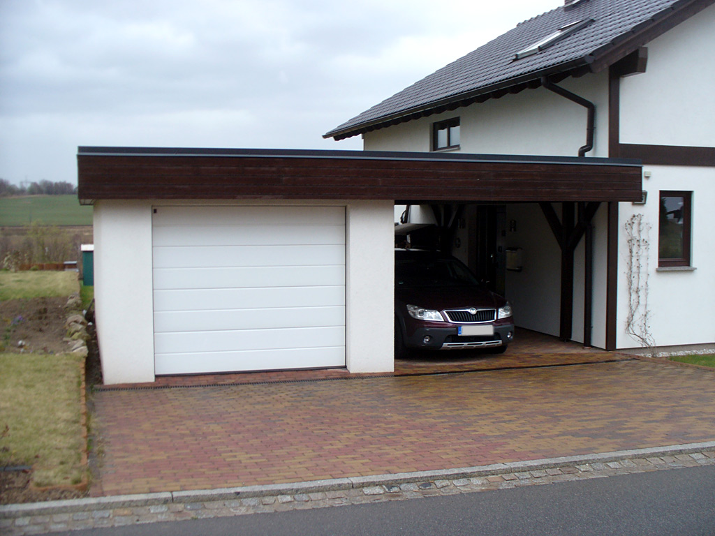 Garage Carport Kombination